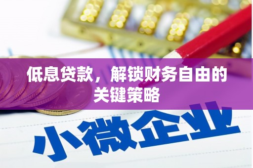 平陆低息贷款，解锁财务自由的关键策略