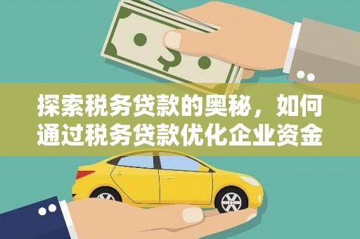 施甸探索税务贷款的奥秘，如何通过税务贷款优化企业资金流