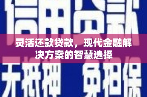 屏山灵活还款贷款，现代金融解决方案的智慧选择