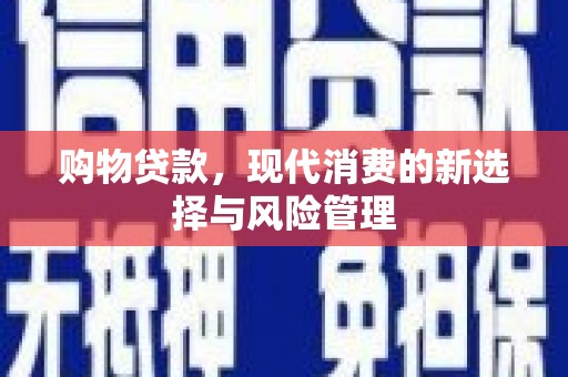 丰城购物贷款，现代消费的新选择与风险管理