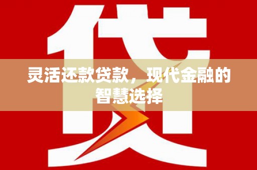 谯城灵活还款贷款，现代金融的智慧选择