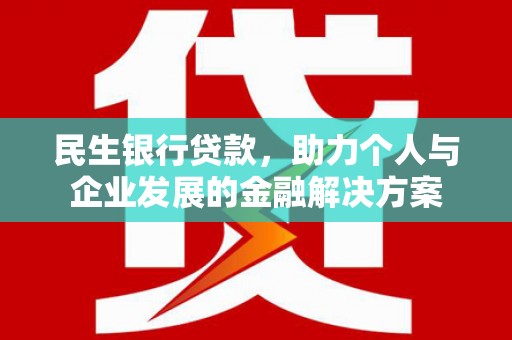 嵩县民生银行贷款，助力个人与企业发展的金融解决方案