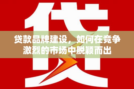 怀来贷款品牌建设，如何在竞争激烈的市场中脱颖而出