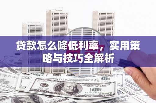 麟洛贷款怎么降低利率，实用策略与技巧全解析