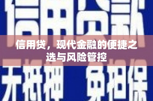 察隅信用贷，现代金融的便捷之选与风险管控