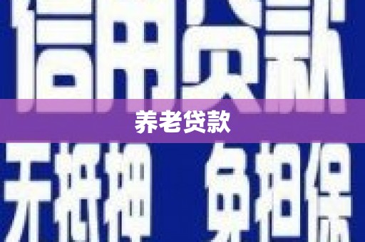 随县养老贷款