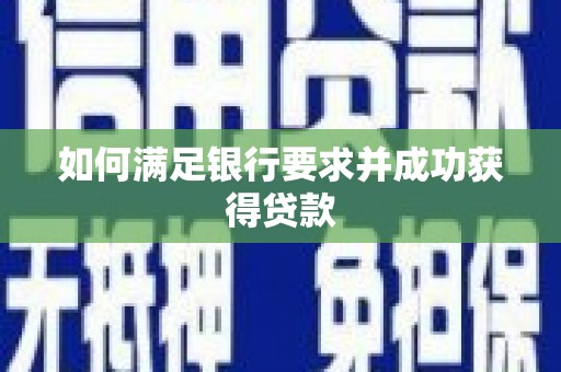 稻城如何满足银行要求并成功获得贷款