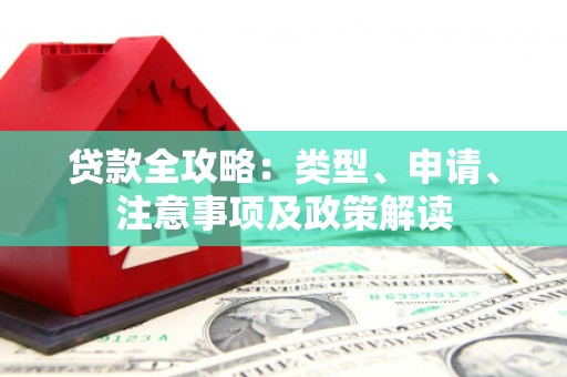 南市贷款全攻略：类型、申请、注意事项及政策解读
